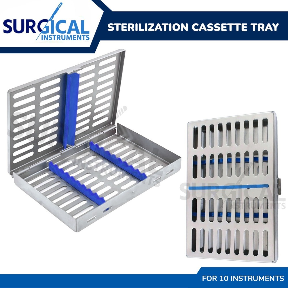 Dental Sterilization Cassette 7″ X 5″ Surgical For 10 Instruments German Grade