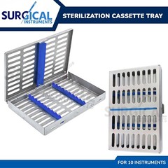 Dental Sterilization Cassette 7″ X 5″ Surgical For 10 Instruments German Grade
