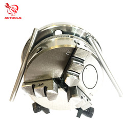 Rotary Table 4″ 100mm Horizontal And Vertical With 65 mm 3 Jaw Chuck Backplate