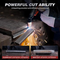Professional-Grade Plasma Cutter: 1/2 Inch Clean Cuts & Smart Cooling System