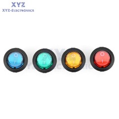 20PCS 3-Pin Rocker Switch Toggle DC12V Led Light Car Auto Boat Round ON/OFF 8A
