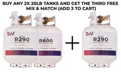 BVV 20LB High Purity USA PROPANE R290 – 99.5% Guaranteed