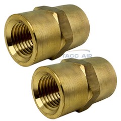 2 Pack 1/4″ x 1/4″ Female NPT Hex Coupling Pipe Fitting Brass Union Coupler