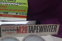 Vintage DYMO M-29 Tapewriter + accessories & NIB Corner Rounding #9-1631
