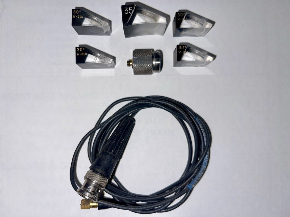 SonaTest 2.25 MHz .50” Ultrasonic Flaw Inspection Transducer with Wedges & Cable