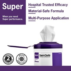 12 Case Super Sani-Cloth Germicidal Wipe Medical Devices Cleaning 1920 Count