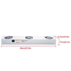 Ionizing Air Blower 3-Fan Anti Static without Light Cleanroom 110V w/o Light