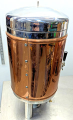 Vintage Copper And Stainless-Steel Beer / Beverage Tower With 4 Spouts 26” x 14”
