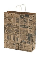 Newsprint Paper Bags 100 News Print Retail Merchandise Shopping 16″ x 6″ x 19″