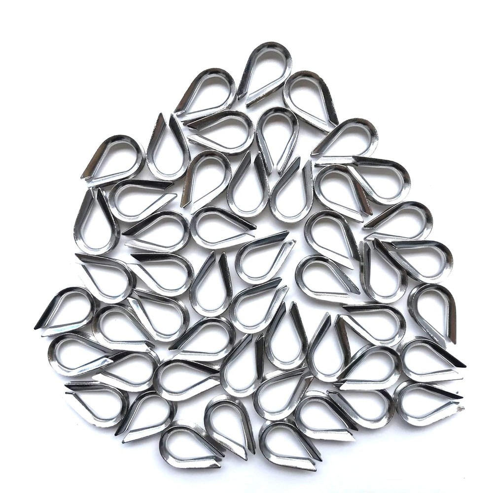 M3 Stainless Steel Thimbles for 1/8 Inches Diameter Wire Rope 50 PCS