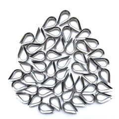 M3 Stainless Steel Thimbles for 1/8 Inches Diameter Wire Rope 50 PCS