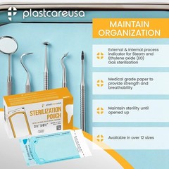 200 3.5 X 5.25 Self Sealing Sterilization Pouches – Autoclave Sterilizer Bags…