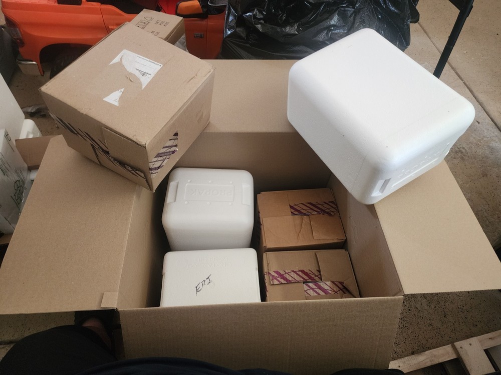 Mix 6 Pack Box of 11x9x14 Insolated Shipping Boxes For Frozen Or Cold Goods