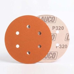 50 PCS 6 Inch 6 Hole Ceramic Sanding Discs P320 Grit, Hook and Loop Orbital