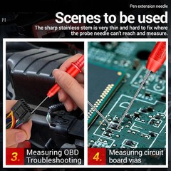 2Pcs Sturdy Multimeter Test Probe Pins Needle Tips Long Service Life New