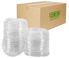 Eco-Products EP-FLCS Plastic Cold Cup Sip Lids 9, 12 – 24 oz Clear (1000/CT) New