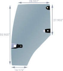 LH Side Door Glass 192003A6 fits McCormick MTX165 Mtx175 MTX185 Mtx200 Ztx230