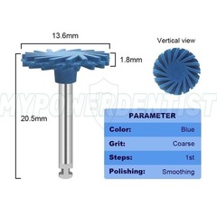 Dental Polishing Wheel Diamond Ceramic Twist RA Radial EVE Coarse/Medium/Fine