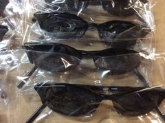 NEW ASSORTED BOX OF SUNGLASSES SUN GLASSES SET OF 12 GLASS COLORED SMALL LENS