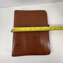 Franklin Covey Full Grain Italian Leather 7 Ring Binder Chestnut Brown Vintage