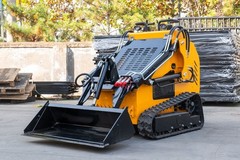 Pre-Sale Upgraded Mini Skid Steer Twin cylinder Tracked Loader 23HP Free Ship