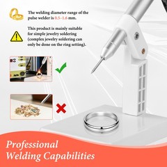 Jewelry Spot Welding Machine, 110V 60HZ Pulse Argon Arc Permanent Jewelry Welder