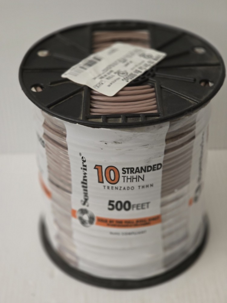 500 ft 10-AWG Stranded THHN, Brown, Copper, Machine Tool/Building Wire Southwire