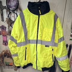 M-Safe by Majestic High-Visibility Reflective Hooded Jacket Yellow/Gray/Black 3X