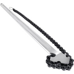 VEVOR 24″ Chain Wrench Steel Straight Handle Tool 22″ Chain 6.7″ Capacity