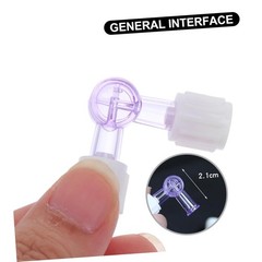 10Pcs 2-Way Valve Medical Disposable Adapter With Cap Protection For Medical Use