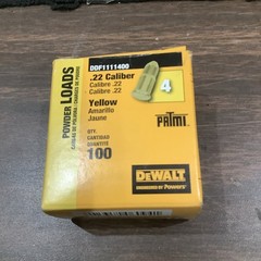 DeWalt CA0342 Powder Load, 0.22 Caliber, Yellow DDF1111400 100 COUNT TWO BOXS