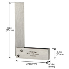 Machinist Square Precision Engineer Wide Seat Square 90 Right Angle Ground Hard