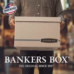 Bankers Box Basic Duty Letter/Legal File Storage Box with Lids, 10 Pack, White