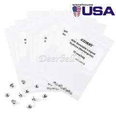 Dental Orthodontic Lingual Buttons Metal Monoblock Bondable Rectangular 10pcs/PK