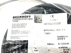 Beckhoff ZK2020-3132-0200 Double Ended Power Cable M8 4-Pin 20m Length 102588