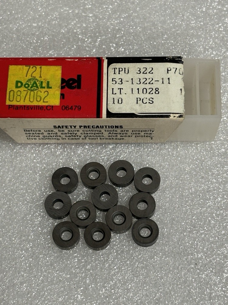 Qty 12: VR/Wesson R-Style Carbide Inserts: Unknown Product Info: as Pictured