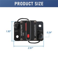 80A AMP Circuit Breaker Fuse 12-48V DC Car Boat Manual Reset Switch IP67