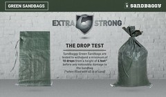 Sandbaggy 50 Green Empty Sandbags For Sale 14×26 Sandbag Sand Bags Bag Poly