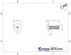 5/16-18 x 1″ Phillips Truss Head Machine Screws Stainless Steel 18-8 Qty 25