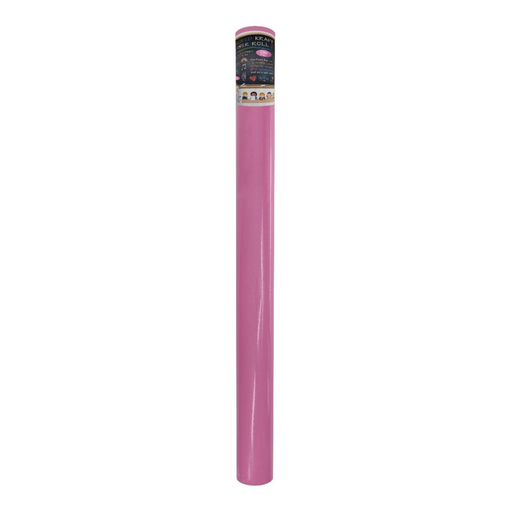 UOFFICE Colored Pastel Pink Kraft Paper Roll, 25.7 x 82′