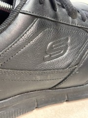SKECHERS Nampa WIDE SR Work Shoes Relaxed Fit MENS 13 Wide Triple Black 77156W