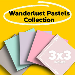Post-it Super Sticky Notes, 3×3 in, 100% Recycled, Pastel, 5 Pads