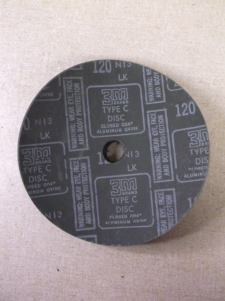 NEW 3M Type C Disc 120 N13 LK Closed Coat Aluminum Oxide Sand Paper, Lot of 12
