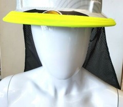 2 PC. FX SAFETY HARD HAT NECK SHIELD HELMET SUN SHADE HI VIS REFLECTIVE STRIPE