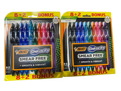 BIC Gel-ocity Quick Dry Retractable Gel Pen, Medium Point, Fashion, 20-Count