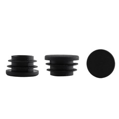 30Pcs 25mm/1Inch Round Plastic Plug, Pipe Tubing End Cap, Black Furniture Fin…