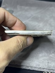 Antique Silver Tone Handcrafted Business Card Holder 2.3/4″ x 3.3/4″