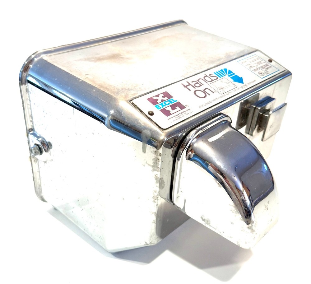 Vintage 1950s Chrome Excel XL Hands On Restroom Hand Dryer 76C 110 Volts *3.2