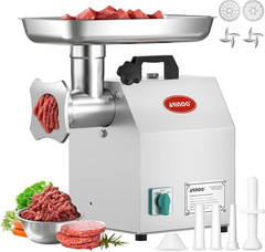 Commercial Electric Meat Grinder #12, 1.0HP Heavy Duty Stainless Steel Meat Minc