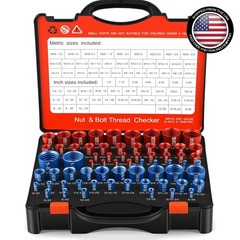 66 Pcs Thread Checker – Fast Identification for Standard & Metric Sizes